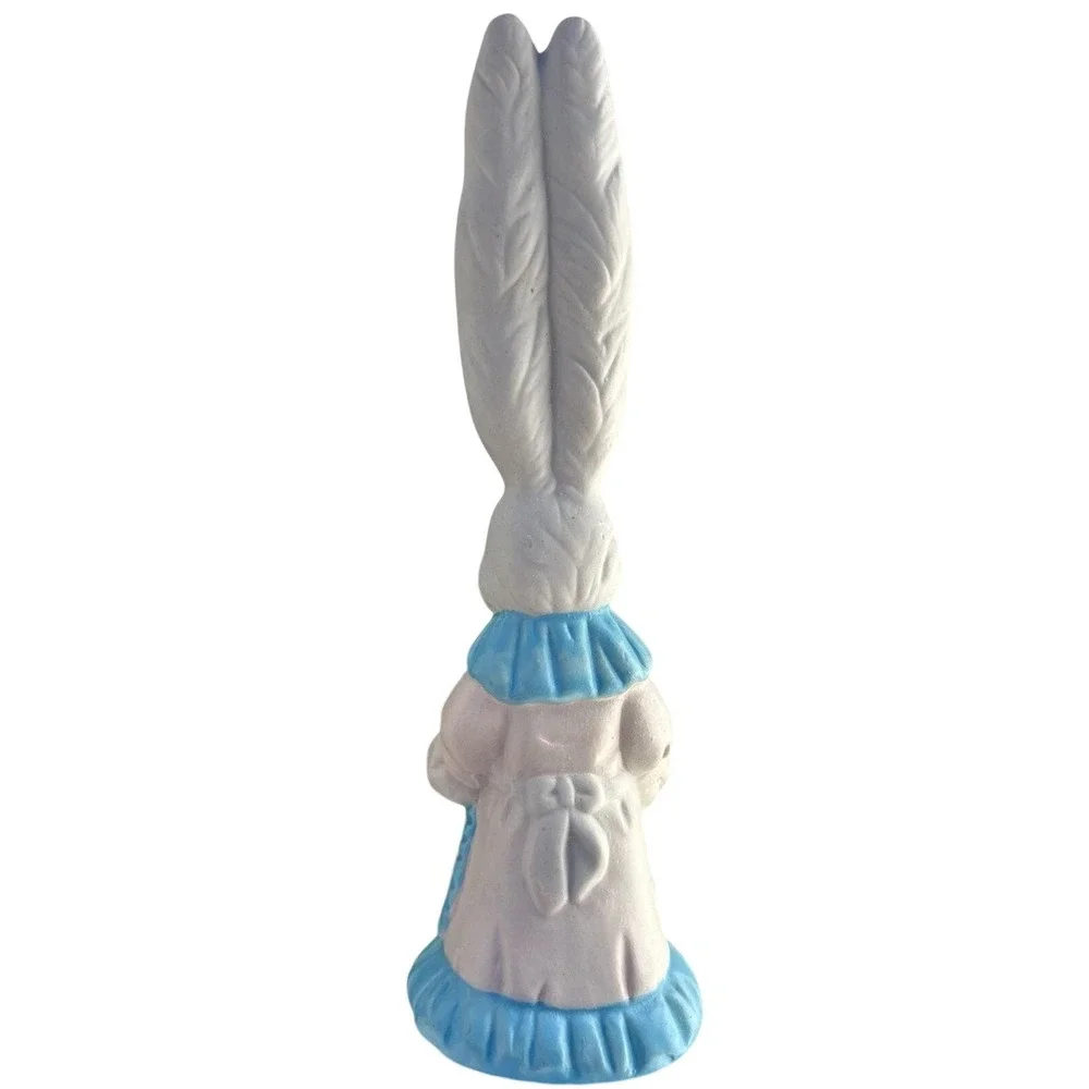 Bell Porcelain Bunny Spring Hand Painted Ceramic Easter Figurine Vintage Decor